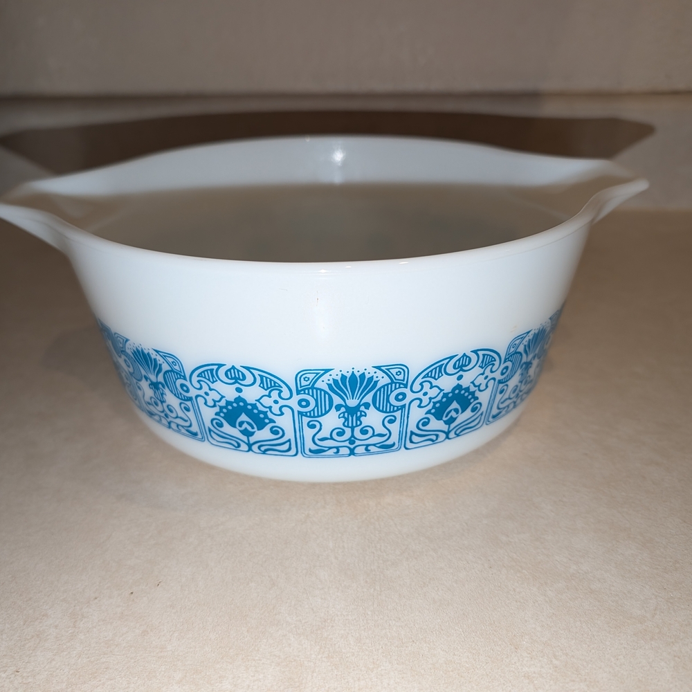 PYREX Cinderella Horizon Blue Pattern Vintage